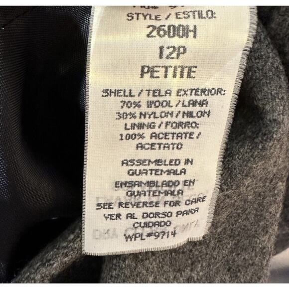 Vintage Sag Harbor Blazer Gray Wool Size 12Petite Y2K 90’s Academic Work - Picture 4 of 9